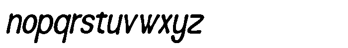 Calm Notes Italic Font LOWERCASE