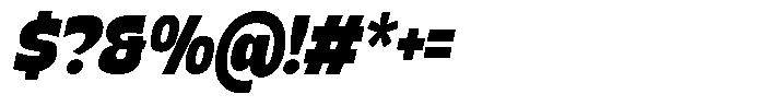 Calogen Bold Condensed Italic Font OTHER CHARS