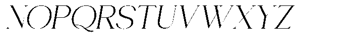 Calore Serif Extra Light Italic Font UPPERCASE