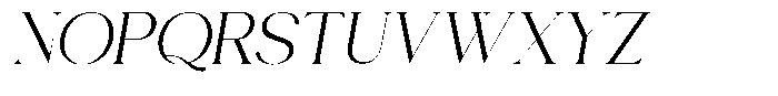 Calore Serif Light Italic Font UPPERCASE