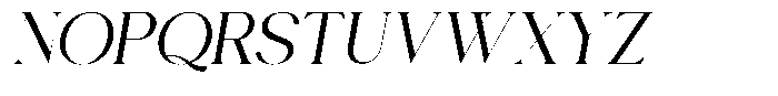 Calore Serif Medium Italic Font UPPERCASE