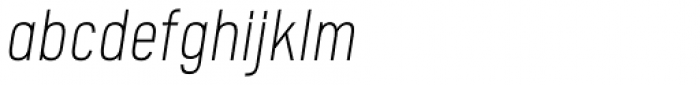 Calps Sans Slim Extra Light Italic Font LOWERCASE