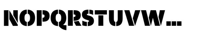 Calton Black Stencil Font UPPERCASE