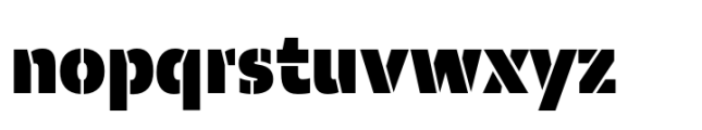 Calton Black Stencil Font LOWERCASE