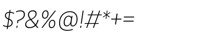 Calton Thin Italic Font OTHER CHARS