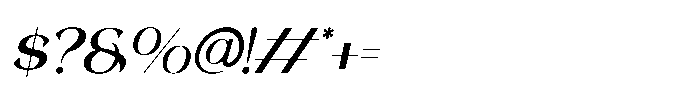 Caluxe Oblique Font OTHER CHARS