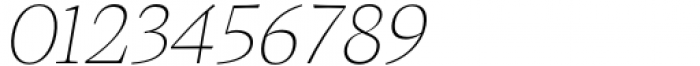 Calvino Thin Italic Font OTHER CHARS
