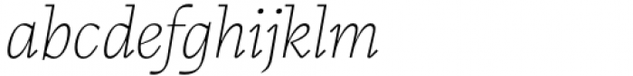 Calvino Thin Italic Font LOWERCASE
