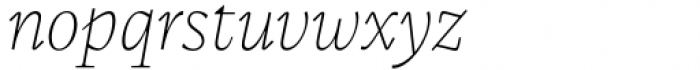 Calvino Thin Italic Font LOWERCASE