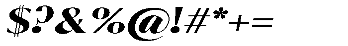 Calvion Sans Calvion Black Slanted Expanded Font OTHER CHARS
