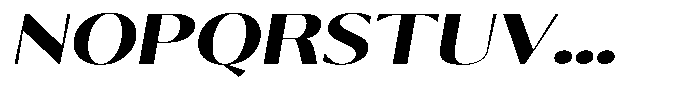 Calvion Sans Calvion Black Slanted Expanded Font UPPERCASE