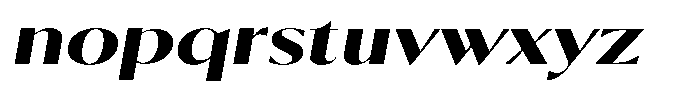 Calvion Sans Calvion Black Slanted Expanded Font LOWERCASE
