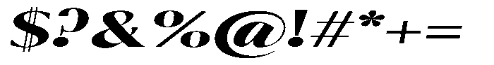 Calvion Sans Calvion Black Slanted Extra Expanded Font OTHER CHARS