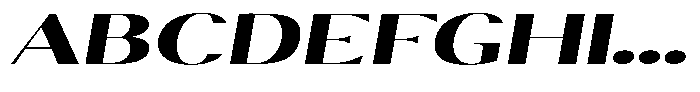 Calvion Sans Calvion Black Slanted Extra Expanded Font UPPERCASE
