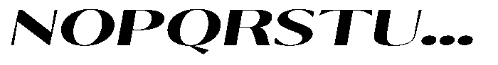 Calvion Sans Calvion Black Slanted Extra Expanded Font UPPERCASE