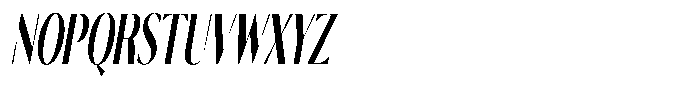Calvion Sans Calvion Black Slanted Ultra Condensed Font UPPERCASE