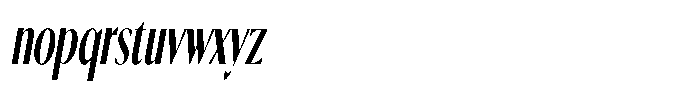 Calvion Sans Calvion Black Slanted Ultra Condensed Font LOWERCASE