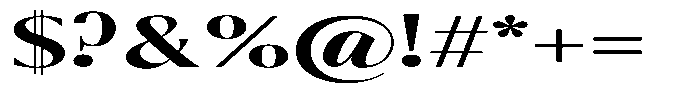 Calvion Sans Calvion Bold Extra Expanded Font OTHER CHARS