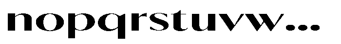 Calvion Sans Calvion Bold Extra Expanded Font LOWERCASE
