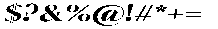 Calvion Sans Calvion Bold Slanted Extra Expanded Font OTHER CHARS