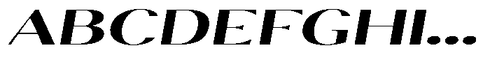 Calvion Sans Calvion Bold Slanted Extra Expanded Font UPPERCASE