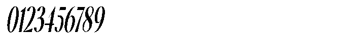 Calvion Sans Calvion Bold Slanted Ultra Condensed Font OTHER CHARS