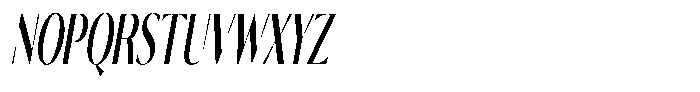 Calvion Sans Calvion Bold Slanted Ultra Condensed Font UPPERCASE