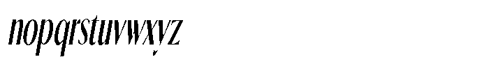 Calvion Sans Calvion Bold Slanted Ultra Condensed Font LOWERCASE
