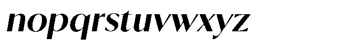 Calvion Sans Calvion Bold Slanted Font LOWERCASE