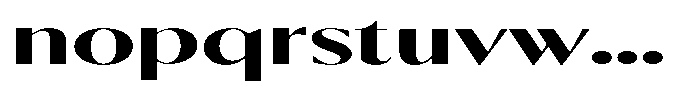 Calvion Sans Calvion Extra Bold Extra Expanded Font LOWERCASE