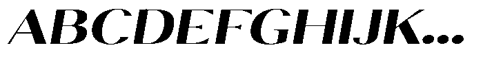 Calvion Sans Calvion Extra Bold Slanted Expanded Font UPPERCASE