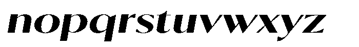 Calvion Sans Calvion Extra Bold Slanted Expanded Font LOWERCASE