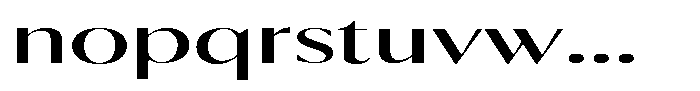 Calvion Sans Calvion Extra Expanded Font LOWERCASE