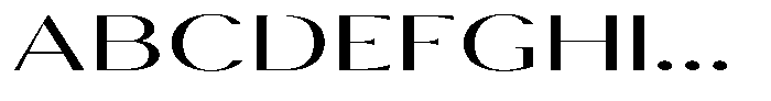Calvion Sans Calvion Extra Light Extra Expanded Font UPPERCASE