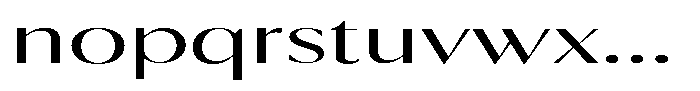 Calvion Sans Calvion Extra Light Extra Expanded Font LOWERCASE