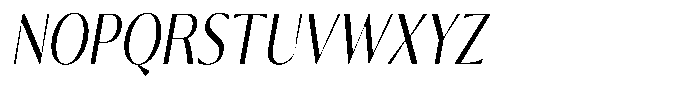 Calvion Sans Calvion Extra Light Slanted Condensed Font UPPERCASE