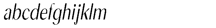 Calvion Sans Calvion Extra Light Slanted Condensed FONT