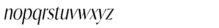 Calvion Sans Calvion Extra Light Slanted Condensed Font LOWERCASE