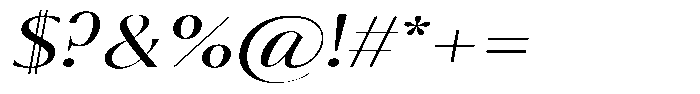 Calvion Sans Calvion Extra Light Slanted Expanded Font OTHER CHARS
