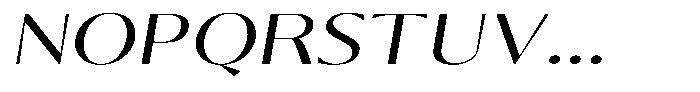 Calvion Sans Calvion Extra Light Slanted Expanded Font UPPERCASE