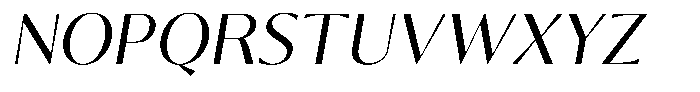 Calvion Sans Calvion Extra Light Slanted Font UPPERCASE