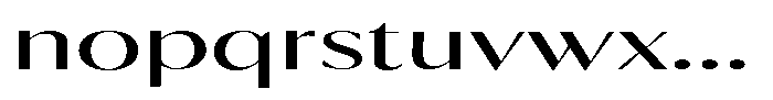 Calvion Sans Calvion Light Extra Expanded Font LOWERCASE