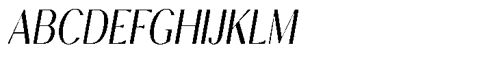 Calvion Sans Calvion Light Slanted Condensed Font UPPERCASE