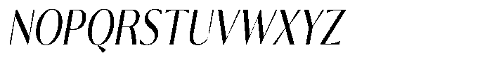 Calvion Sans Calvion Light Slanted Condensed Font UPPERCASE