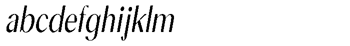 Calvion Sans Calvion Light Slanted Condensed FONT