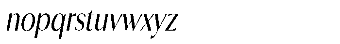 Calvion Sans Calvion Light Slanted Condensed Font LOWERCASE