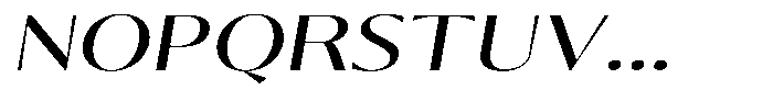 Calvion Sans Calvion Light Slanted Expanded Font UPPERCASE