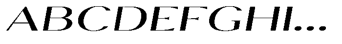 Calvion Sans Calvion Light Slanted Extra Expanded Font UPPERCASE