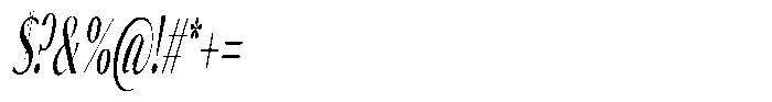 Calvion Sans Calvion Light Slanted Ultra Condensed Font OTHER CHARS