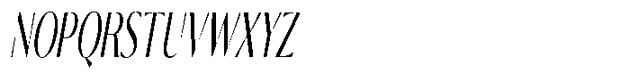 Calvion Sans Calvion Light Slanted Ultra Condensed Font UPPERCASE